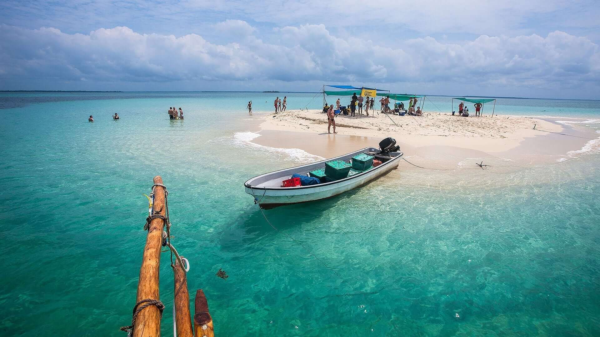 Safari Blue Tour in Zanzibar is the Zanzibar number one full day trip, this is a sea adventure safari starts from Fumba fishing village, south west coast of the island, the major attraction is to swim, snorkeling, sea foods and sailing within the traditional dhow