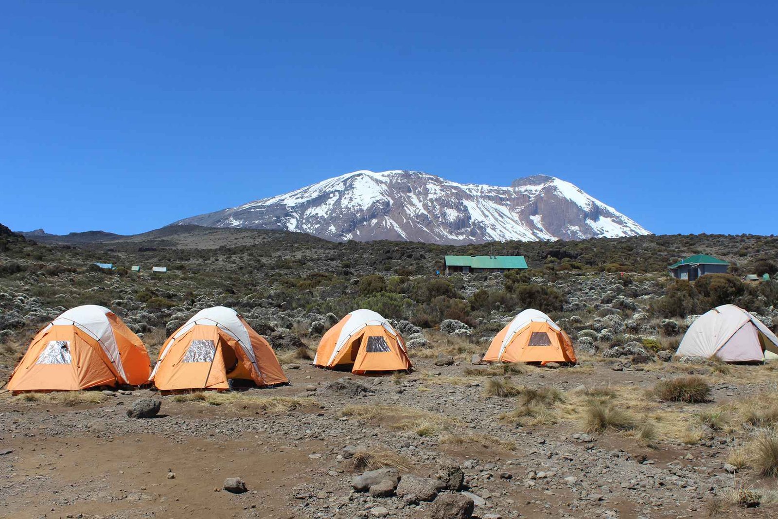 Mountain huts and camps on Kilimanjaro routes